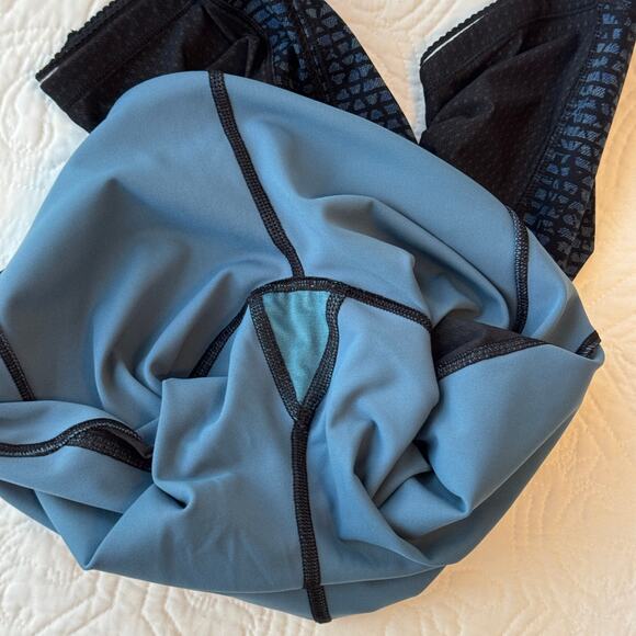 Lululemon Deep Breath Crop Leggings Alberta Lake Teal Shatter Weave Desert 4 - Picture 9 of 9